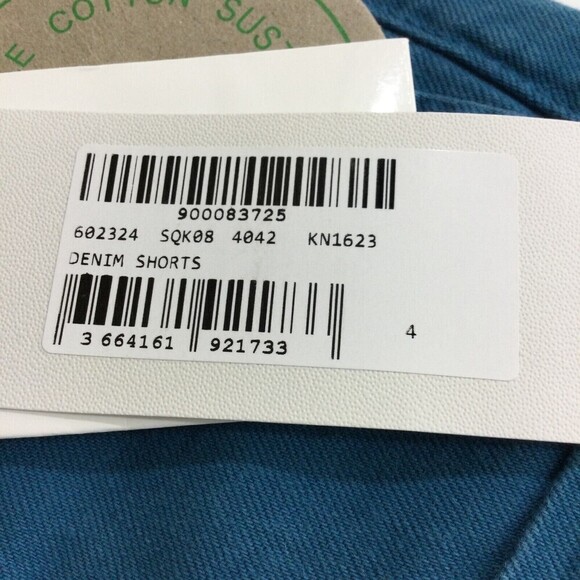 Stella McCartney Kids Cotton Stretch Cargo Denim Shorts Blue Size 4 NWT - Picture 4 of 6